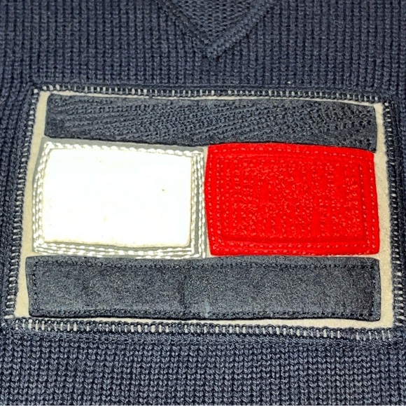 Tommy Hilfiger 3D big FLAG LOGO sweater Crewneck JAPAN men’s Medium, Y2K preppy - Picture 10 of 13
